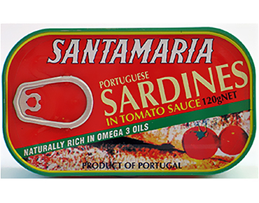 Santamaria, Portugese Sardines in Tomato Sauce, 120g.jpg